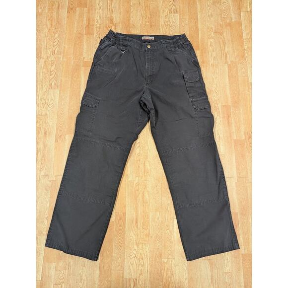 5.11 Tactical Taclite Pro Cargo Pants Mens 34x30 (36x36 tag) Black Ripstop - Picture 1 of 7